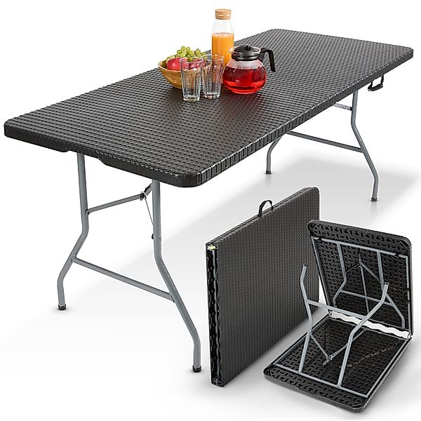 Arebos Klapptisch 182 cm, klappbar für Garten, günstig online kaufen