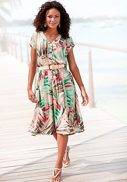 Vivance Midikleid mit Alloverdruck, Sommerkleid, weiche günstig online kaufen