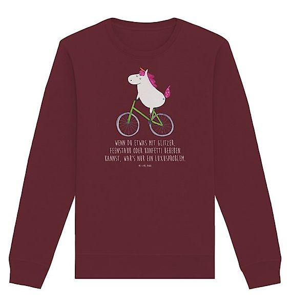 Mr. & Mrs. Panda Longpullover Größe XXL Einhorn Radfahrer - Burgundy - Gesc günstig online kaufen