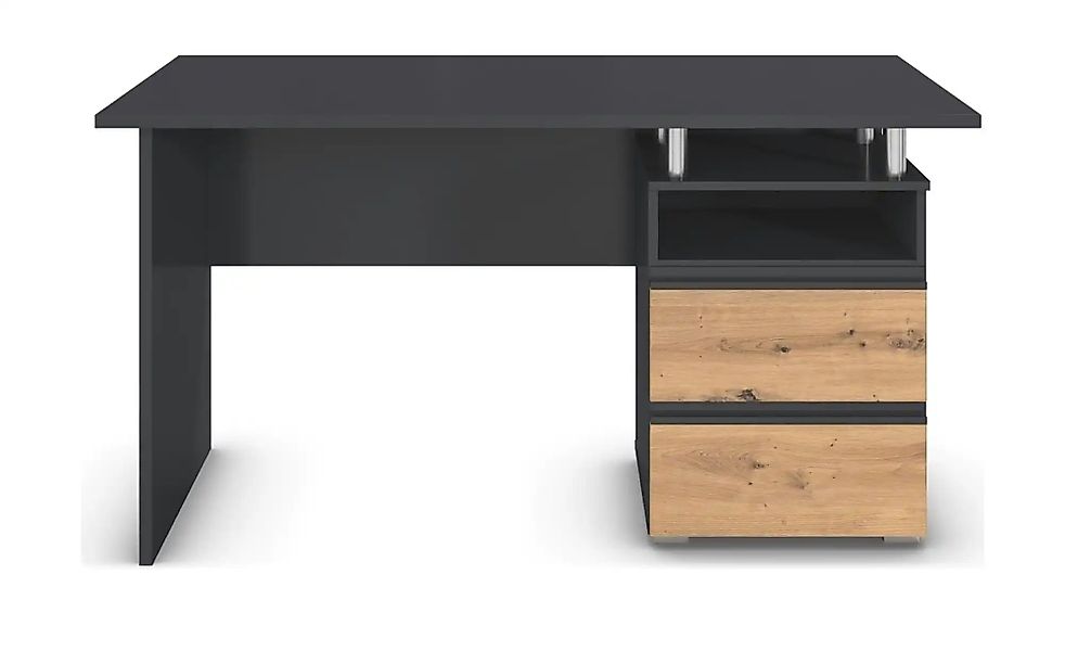 Schreibtisch  Jamila ¦ grau ¦ Maße (cm): B: 140 H: 75 Tische > Schreibtisch günstig online kaufen