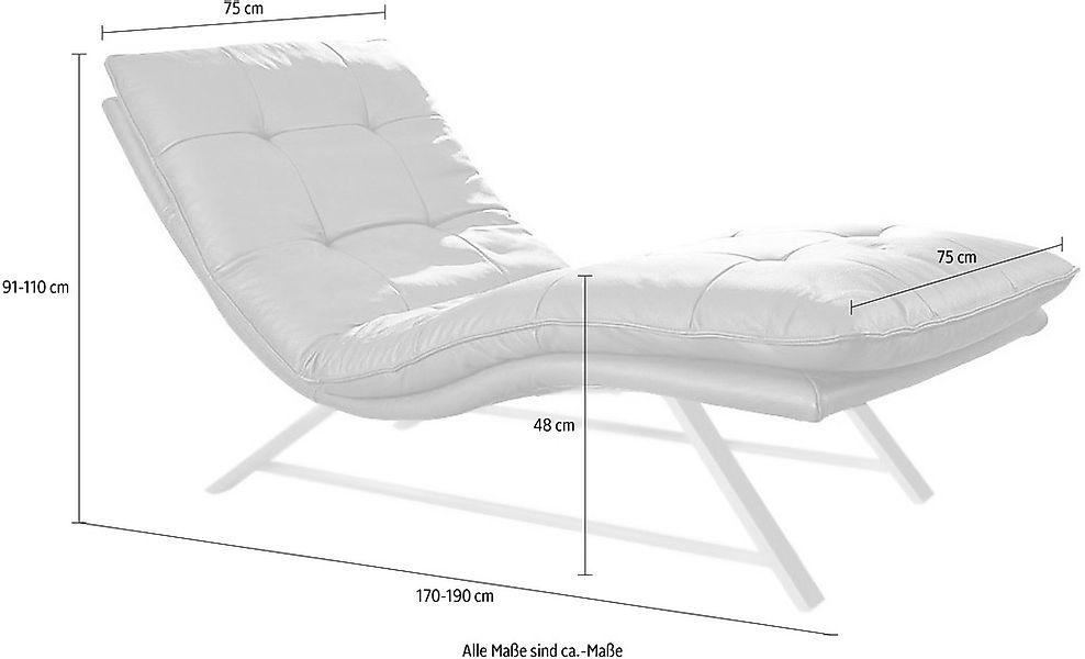 W.SCHILLIG Relaxliege »daily dreams«, in Waffelkissen-Optik, wahlweise mit günstig online kaufen