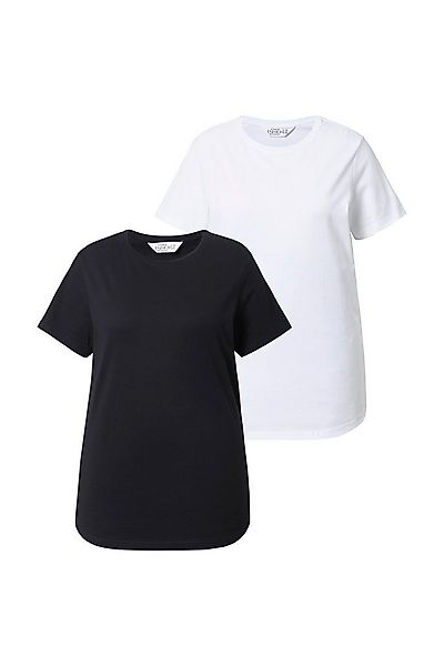 Studio Untold Longshirt T-shirt Rundhals Halbarm Doppelpack (2-tlg) günstig online kaufen