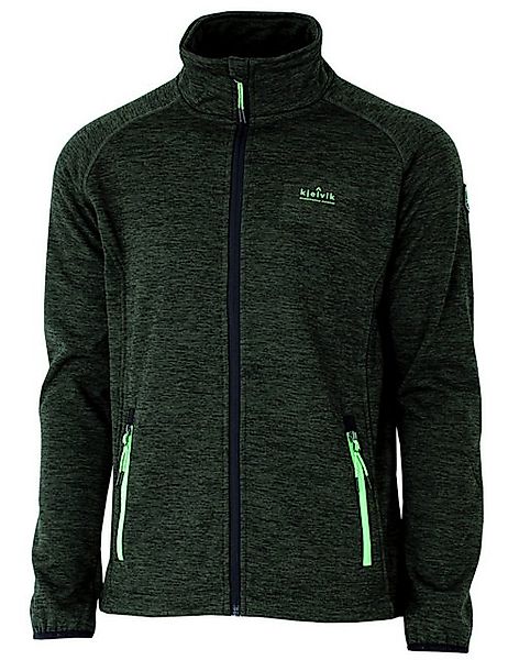 Kjelvik Fleecejacke Mike Sweatjacke mit kontrastfarbenen günstig online kaufen