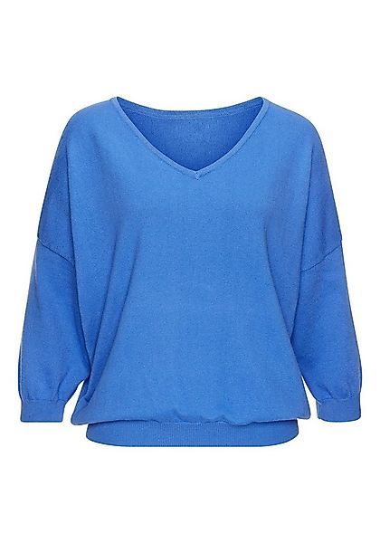 Vivance Fledermauspullover aus weicher Feinstrickqualität, mit V-Ausschnitt günstig online kaufen