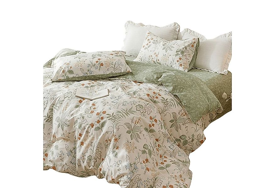 ibettertec Bettwäsche Bettwäsche Pflanzenmuster,Wende Bettwäsche Set für Al günstig online kaufen