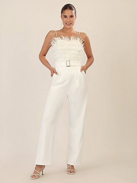 Apart Jumpsuit mit Straußenfedern verziert günstig online kaufen