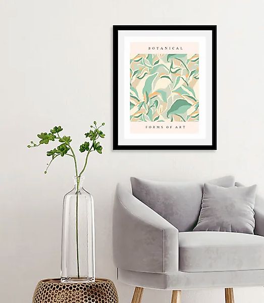 queence Bild »Botanical«, Abstrakt-Kunst-Schriftzug-Pflanzen-Pflanzenbilder günstig online kaufen