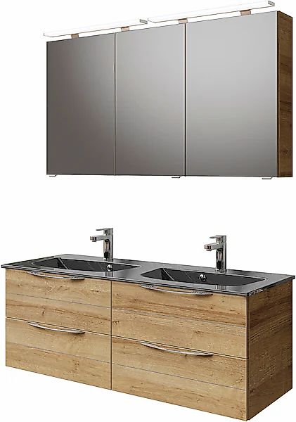Saphir Badmöbel-Set »Serie 6025 2-teilig Mineralmarmor-Waschtisch mit LED-S günstig online kaufen