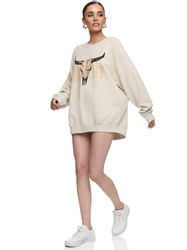 Worldclassca Sweatshirt Worldclassca Oversized Sweatshirt Print günstig online kaufen