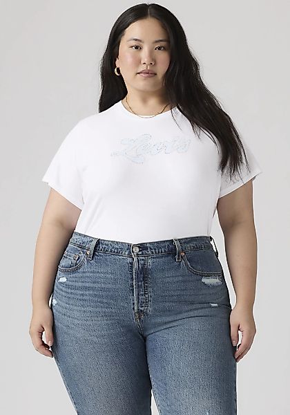 Levis Plus T-Shirt "PL PERFECT TEE" Applikation mit Glitzersteinen günstig online kaufen