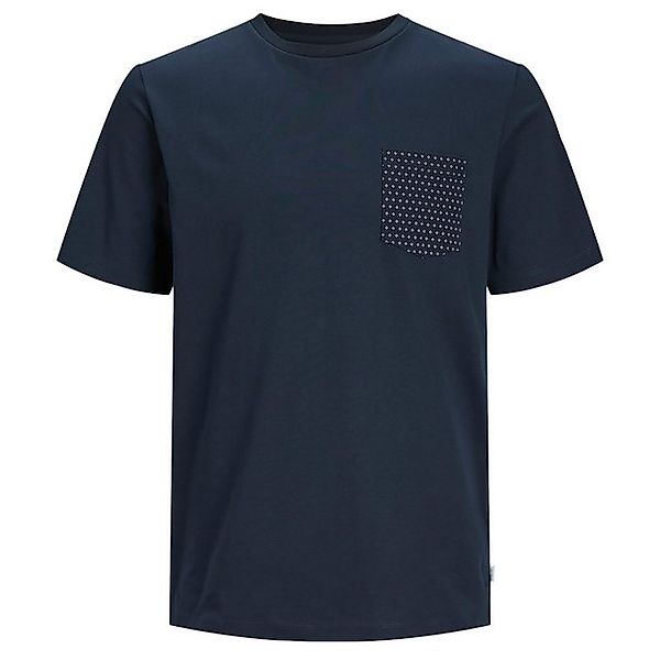 Jack & Jones Rundhalsshirt Große Größen T-Shirt JJLUIS POCKET navy Brusttas günstig online kaufen