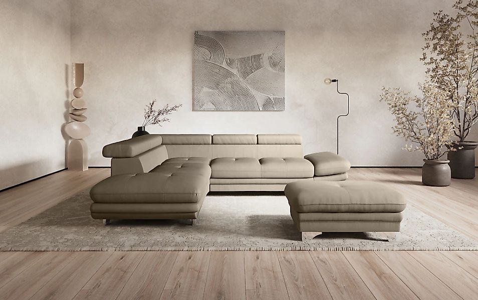 COTTA Ecksofa "Enterprise L-Form" mit Arm- & Kopfteilverstellung, wahlweise günstig online kaufen
