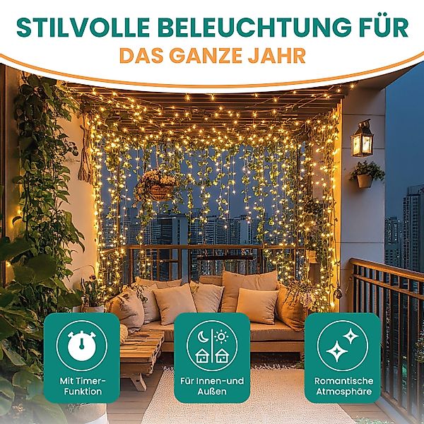 Gartenpirat Lichternetz mit warmweißen LEDs und günstig online kaufen