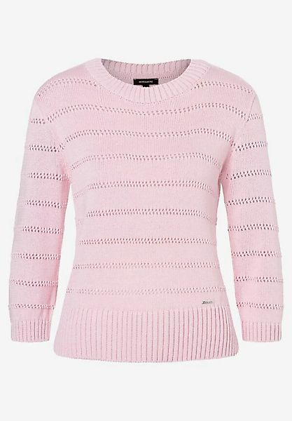 MORE&MORE Rundhalspullover Ajourpullover günstig online kaufen
