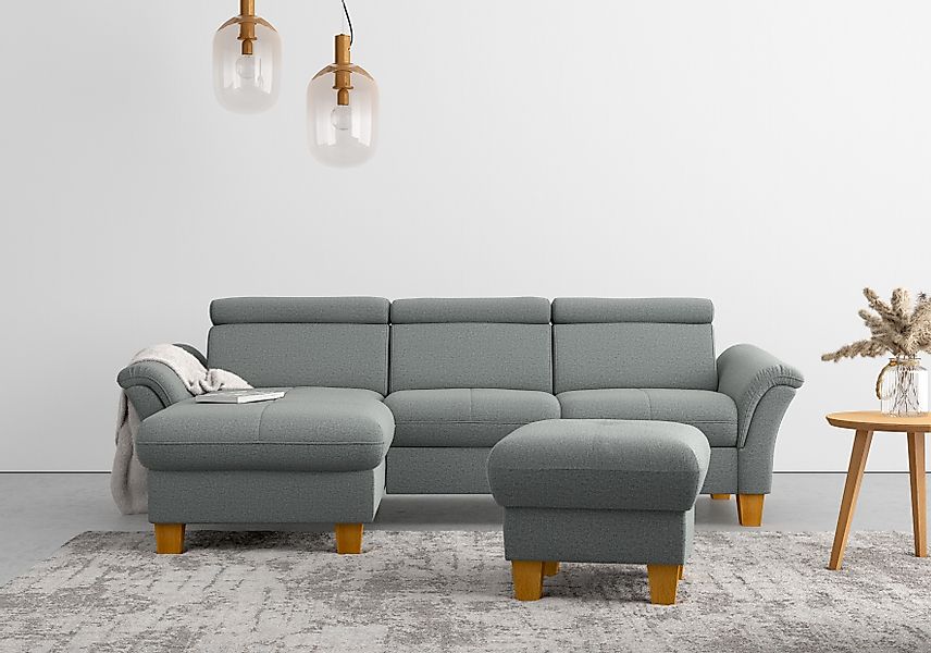 Home affaire "Lindgren L-Form" wahlweise mit Bett mit klappbaren Rollen, Ka günstig online kaufen