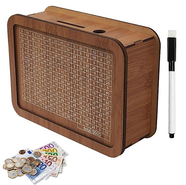 BlingBin Spardose Holz Sparschwein Spardose Sparbüchse Moneybox Sparbox, (1 günstig online kaufen