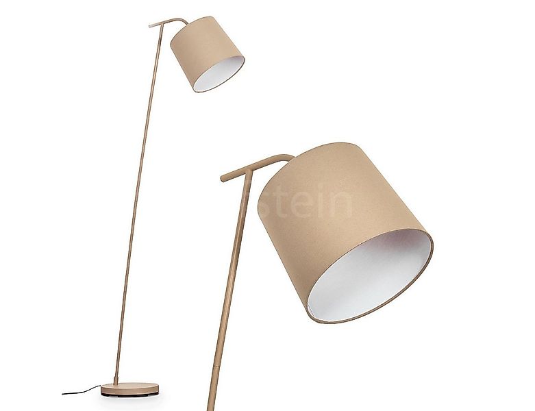 hofstein Stehlampe Stehlampe aus Metall/Stoff in Beige/Weiß, ohne Leuchtmit günstig online kaufen