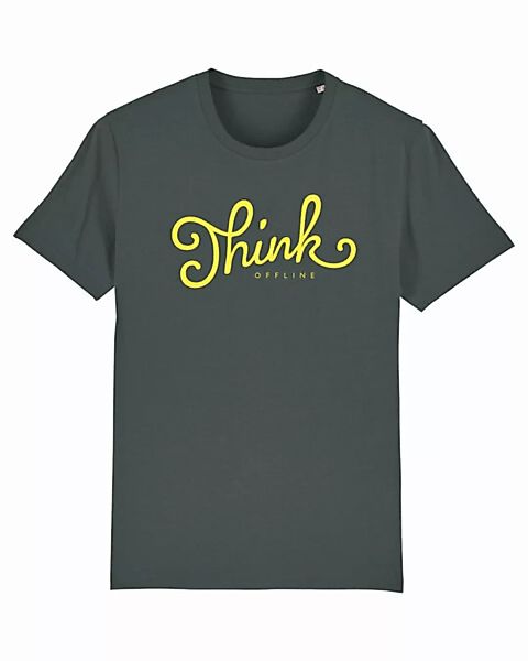 Herren T-shirt Aus Bio-baumwolle "Think Offline" günstig online kaufen