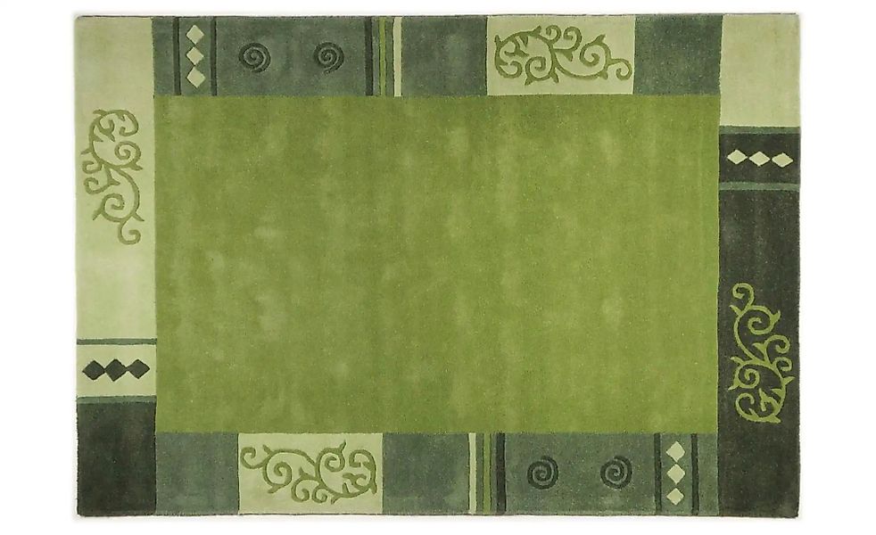 THEKO Teppich   ¦ grün ¦ Wolle ¦ Maße (cm): B: 90 H: 1,4 Teppiche > Wohntep günstig online kaufen