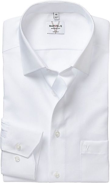 MARVELIS Langarmhemd modern fit, Businesshemd, bügelfrei, New-Kentkragen günstig online kaufen