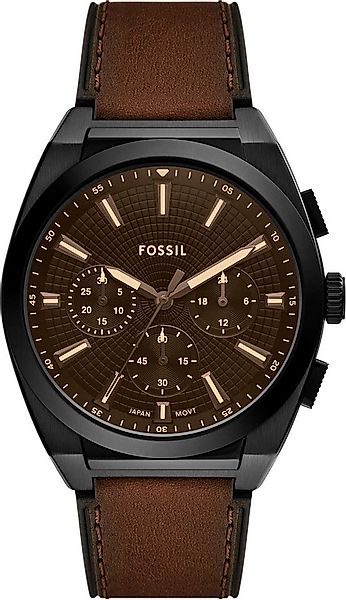 Fossil Chronograph EVERETT FS6108, Quarzuhr, Armbanduhr, Herrenuhr, Lederar günstig online kaufen