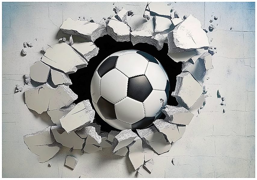 Wallarena Fototapete Kinderzimmer 3D Fußball Vlies günstig online kaufen