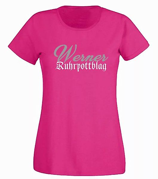 G-graphics T-Shirt Werner Ruhrpottblag Slim-fit Damen T-Shirt mit Ruhrgebie günstig online kaufen