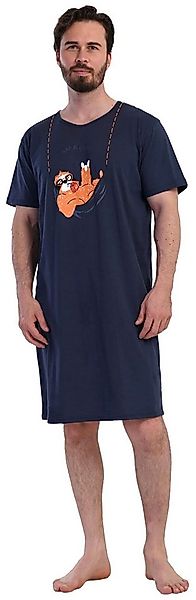 Vienetta Nachthemd Man (Packung, 1-tlg) Herren Schlafanzug Schlafshirt Nach günstig online kaufen