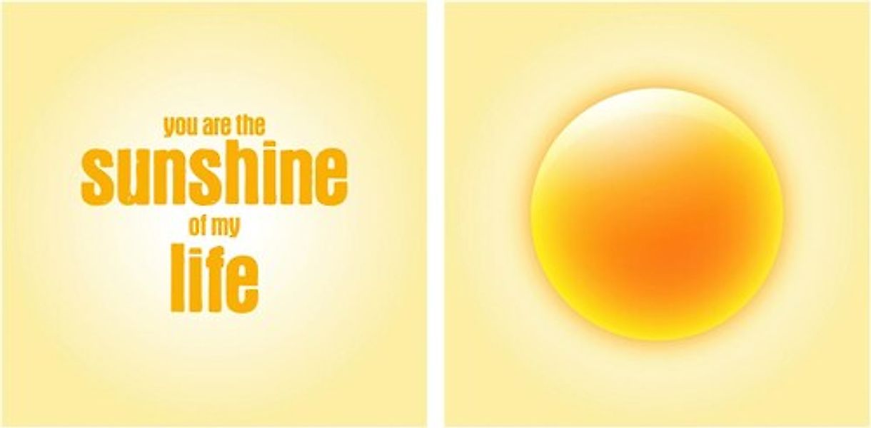 queence Leinwandbild "Sunshine", (Set), 2er-Set günstig online kaufen