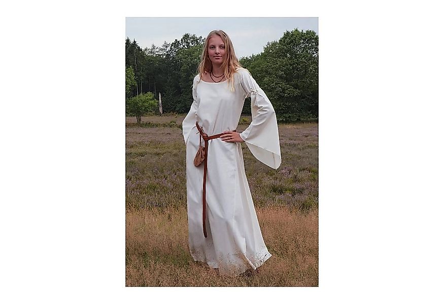 Battle Merchant Ritter-Kostüm Mittelalter-Kleid Natur mit Trompetenärmeln, günstig online kaufen