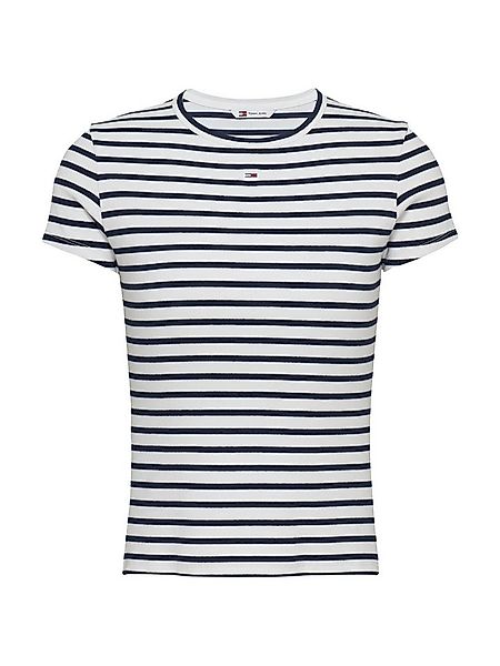 Tommy Jeans Curve T-Shirt Slim Essential Rib Große Größen günstig online kaufen