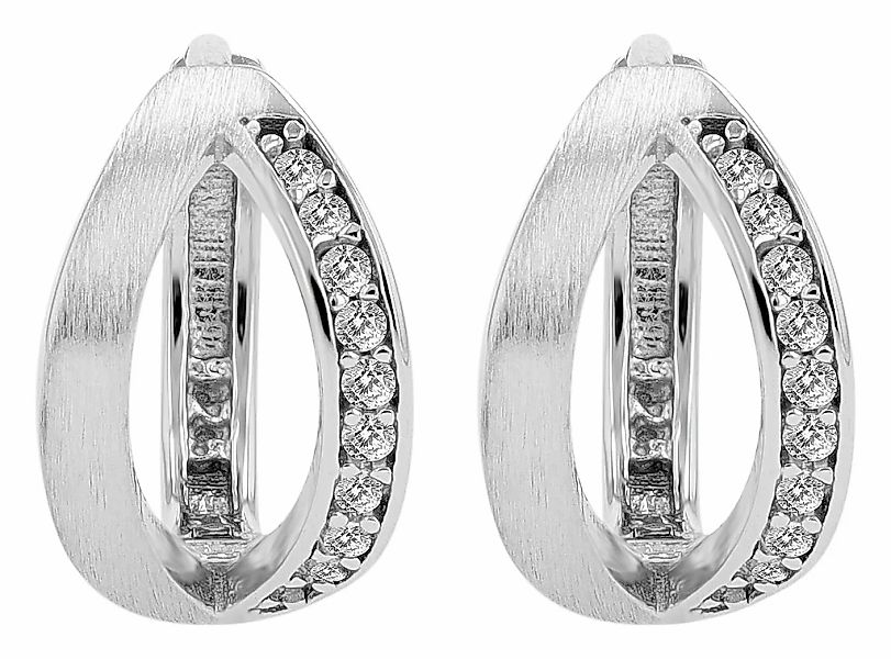 Adelia´s Klappcreolen "Damen Ohrringe – Klappcreole aus 925 Silber mit Zirk günstig online kaufen
