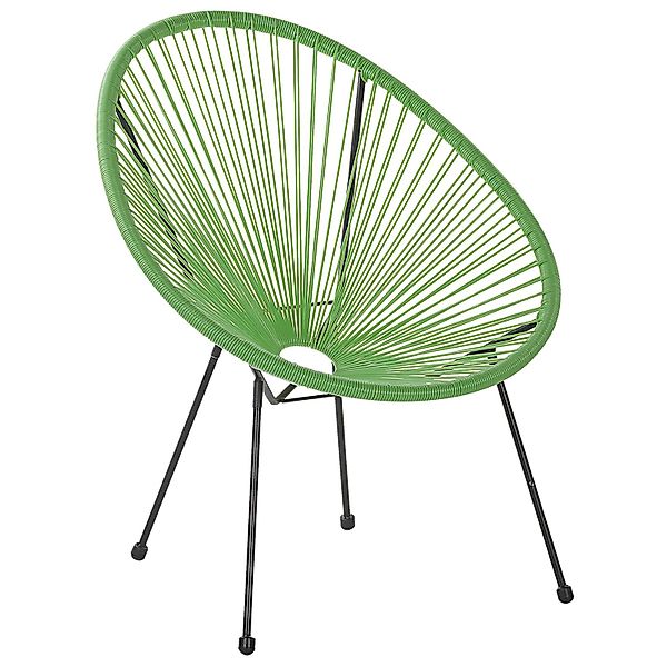 Beliani Cocktailsessel Grün Schwarz 90x70x87 günstig online kaufen