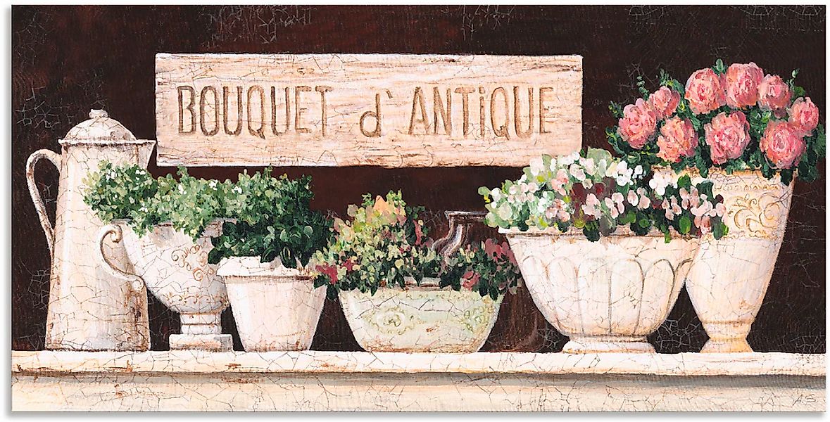 Artland Wandbild "Antike Sträuße" Vasen & Töpfe 1 Stk. tlg. als Alubild, Le günstig online kaufen