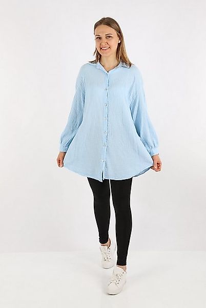HELLO MISS Blusenkleid Beliebte Musselin Oversize Bluse in Lang, Baumwolle günstig online kaufen
