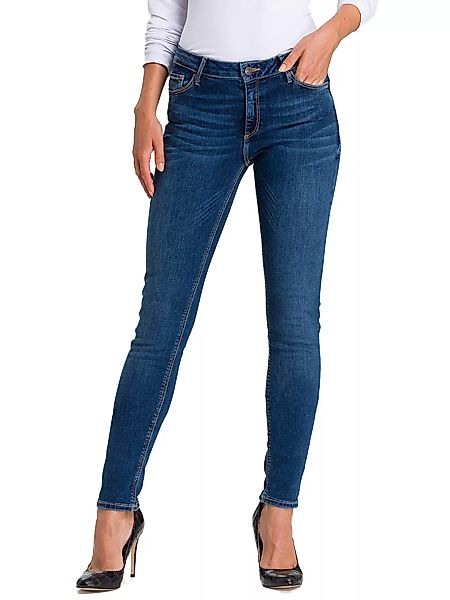 Cross Jeans Damen Jeans Alan - Skinny Fit - Blau - Dark Blue günstig online kaufen