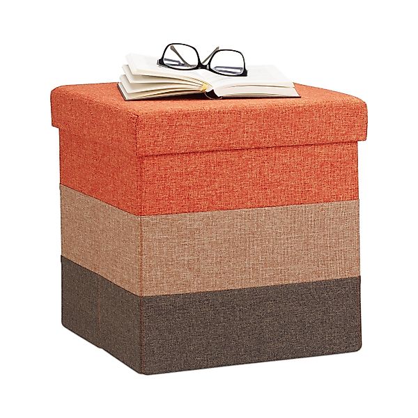 relaxdays Sitzhocker Gepolsterter Hocker mit bunten günstig online kaufen