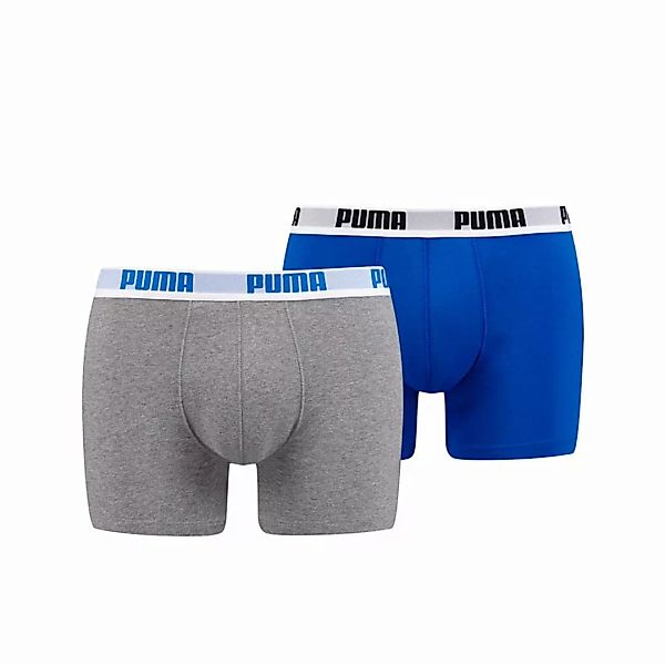 PUMA Herren Boxer Shorts, 2er Pack - Boxers, Cotton Stretch, einfarbig Blau günstig online kaufen