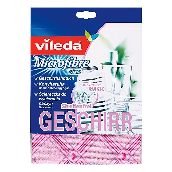 Vileda Geschirrtuch Microfibre plus Geschirr, streifen- günstig online kaufen