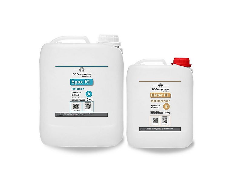 DD Composite Epoxidharz 5kg Epox R1 + 2,5kg Härter H1 fast bis 2cm günstig online kaufen