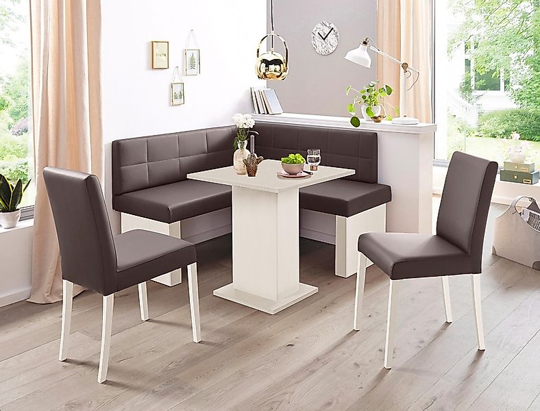 massivline&more Eckbankgruppe »Anna 2«, (Set, 4 tlg.), mit 2 Stühlen mit ma günstig online kaufen