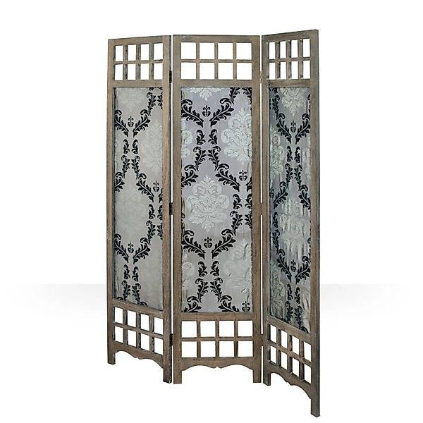Homestyle4u 3-tlg. Paravent in Braun 120x170 cm 976 günstig online kaufen