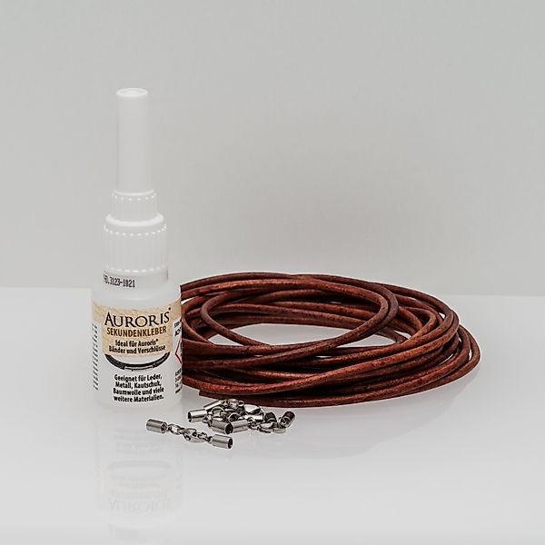 Auroris Schmuckset DIY-Set aus 5m Lederband, günstig online kaufen