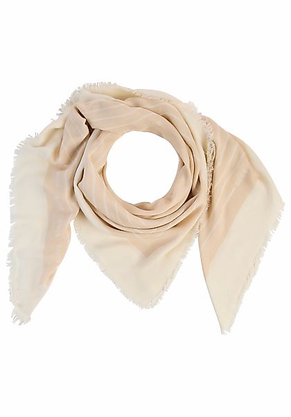 BOSS Schal "Laik 120*120" mit BOSS-Logoschriftzügen, rundum kleine Fransen günstig online kaufen