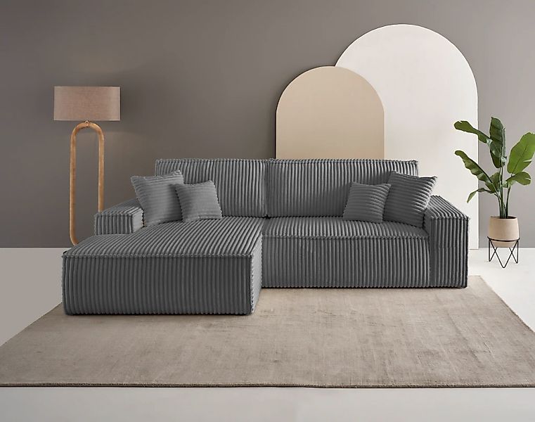 OTTO home Ecksofa "FINNLEY, L-Form 257 cm, Schlafsofa" mit Bettkasten, in B günstig online kaufen