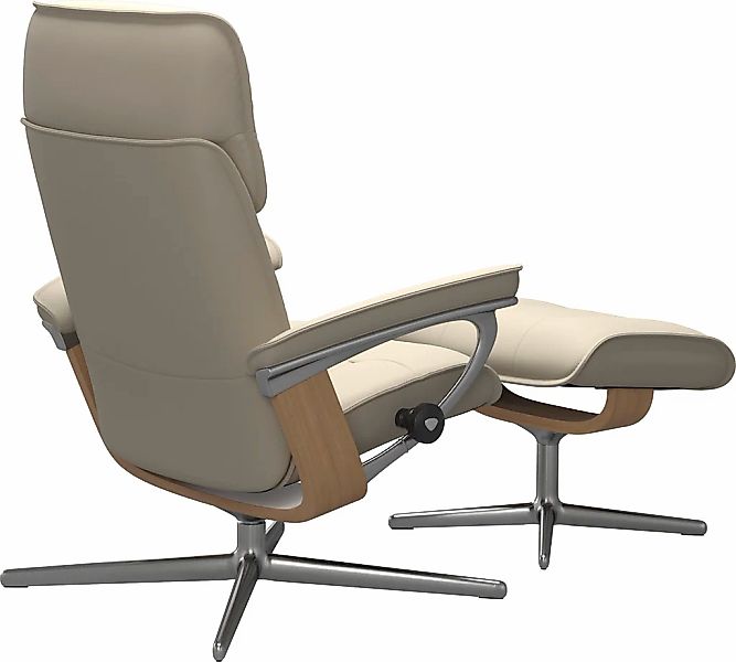 Stressless Fußhocker "Admiral", mit Cross Base, Größe M & L, Holzakzent Eic günstig online kaufen