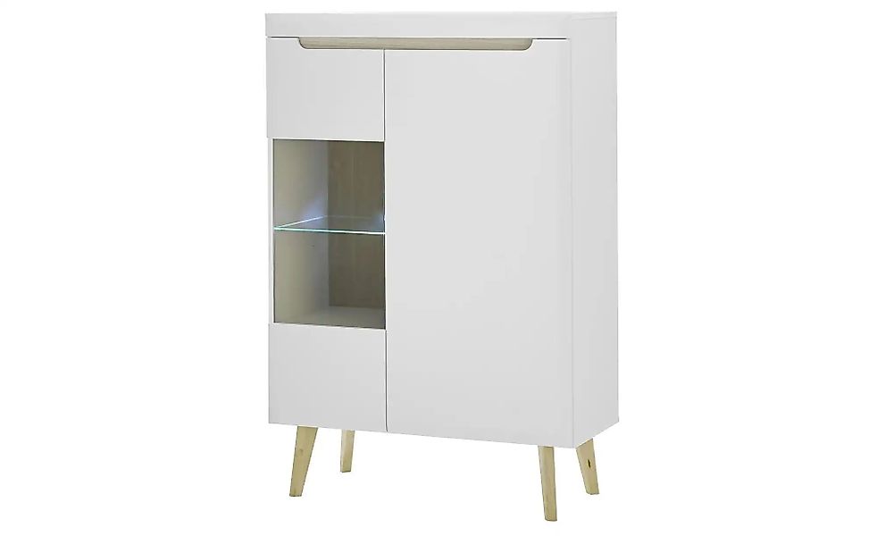 Vitrine  Malaren ¦ weiß ¦ Maße (cm): B: 90 H: 134 Schränke > Vitrinen - Höf günstig online kaufen