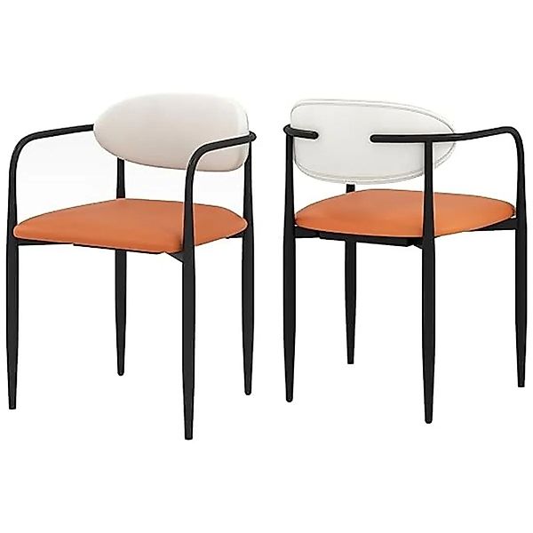 Costway 2er-Set Esszimmerstühle mit Gepolstertem Rückenlehne günstig online kaufen