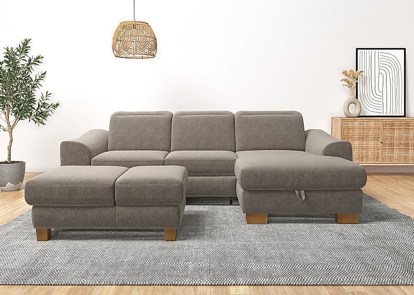 Home affaire Ecksofa "Dundee L-Form" wahlweise mit Kopfteilverstellung und günstig online kaufen