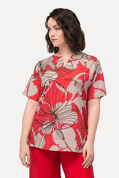 Ulla Popken T-Shirt T-Shirt Blüten Oversized günstig online kaufen